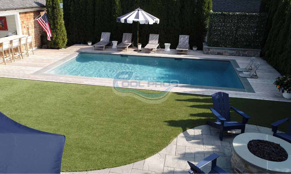 Beautifully crafted inground pool features