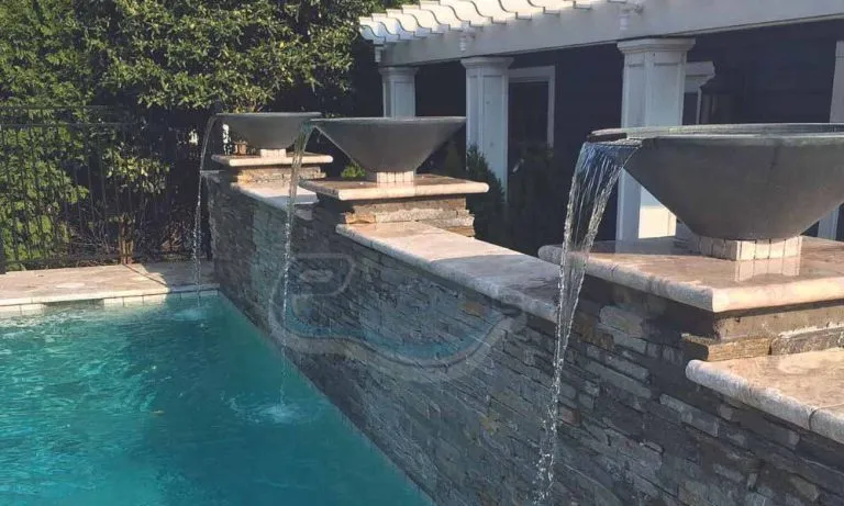 Pool Feature - Cup water fountain, luxury pool