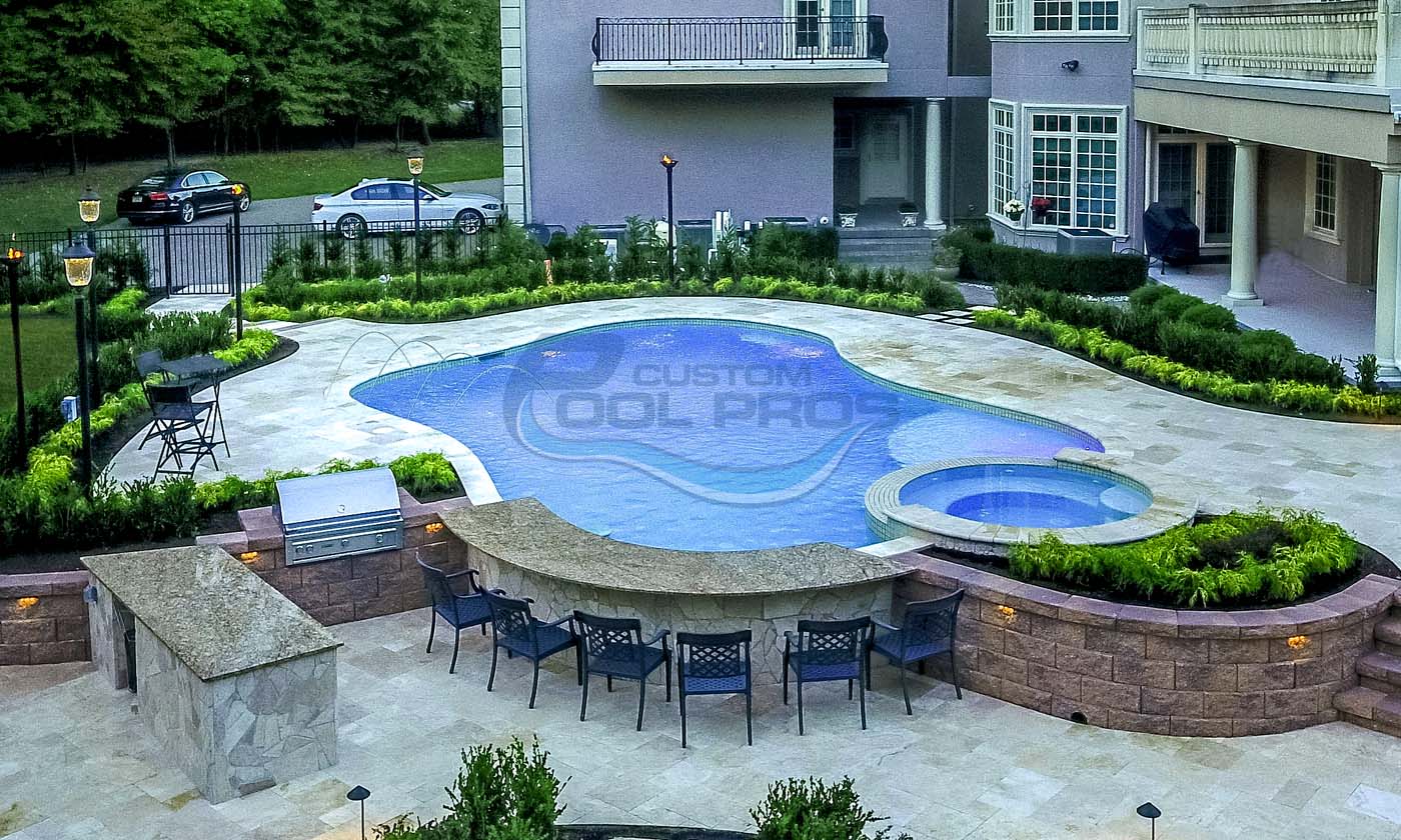 Backyard with A Custom Pool