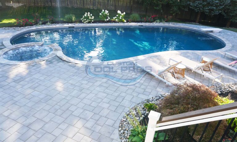 Brick Pavers And Patios in NJ, custom swimming pool, custom inground pools