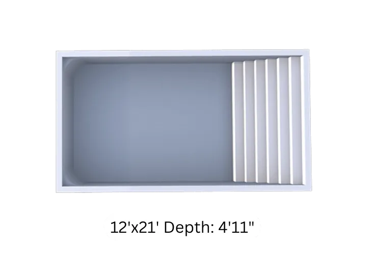 Modern Full Steps - 12'x21' Depth_ 4'11