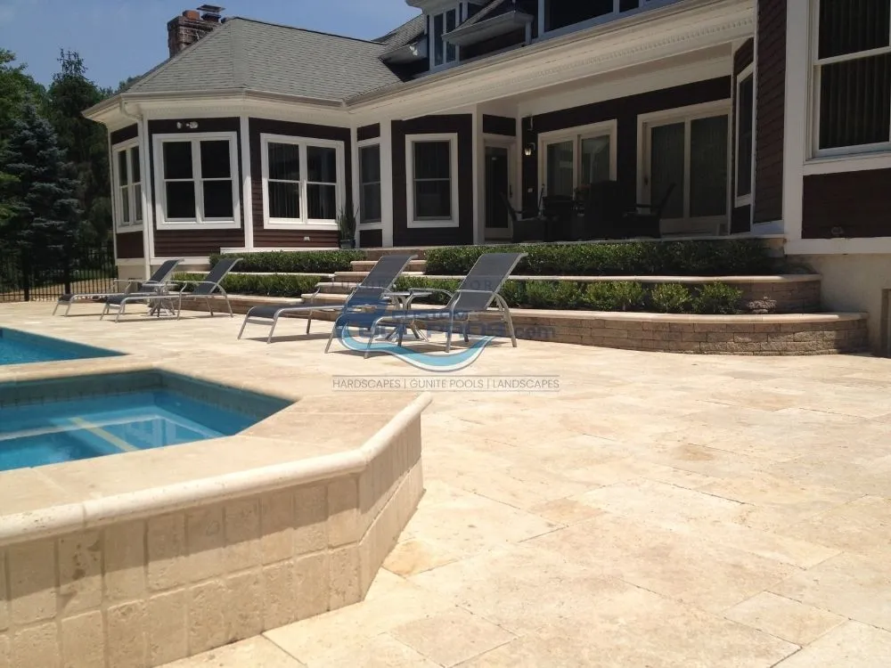 Flat patio installation in Glen Gardner NJ, inground pool contractors, swimming pool contractors nj