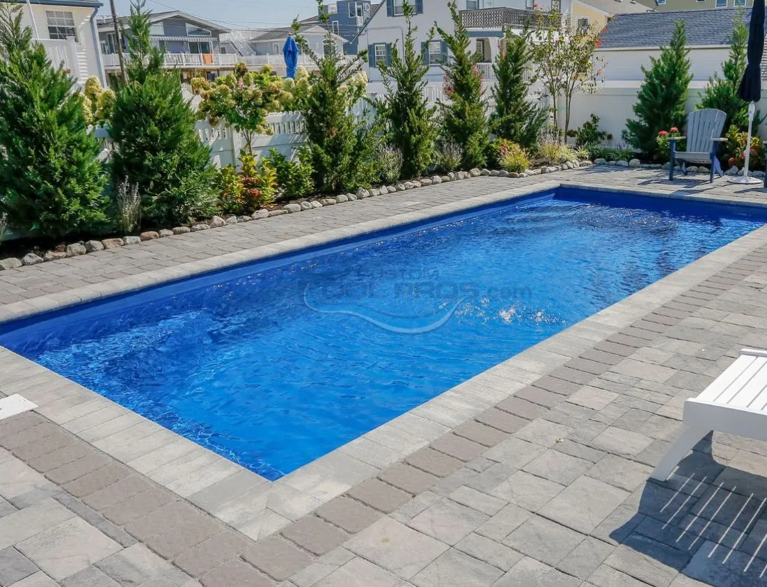 inground rectangular pool installation