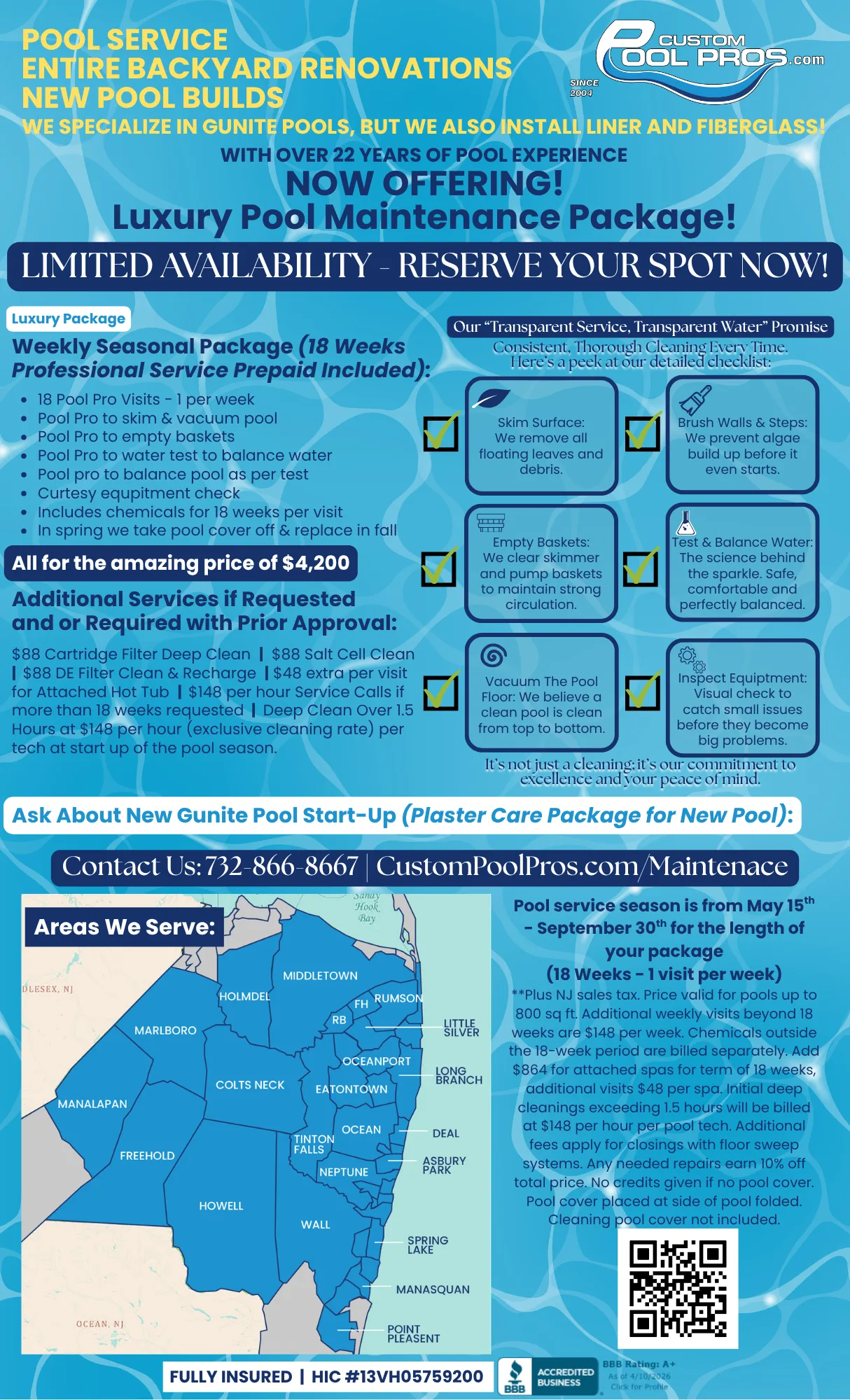 Pool Maintenance Services by Custom Pool Pros